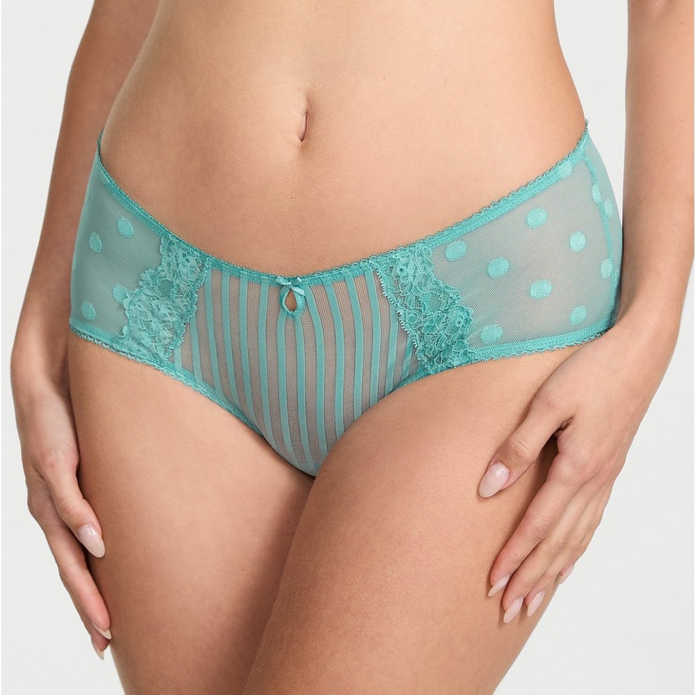 NWT Victoria’s Secret Lacie Lace Up Bow Cheeky Panty.